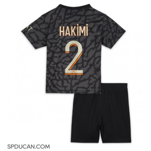 Dječji Nogometni Dres Paris Saint-Germain Achraf Hakimi #2 Rezervni 2023-24 Kratak Rukav (+ Kratke hlače)